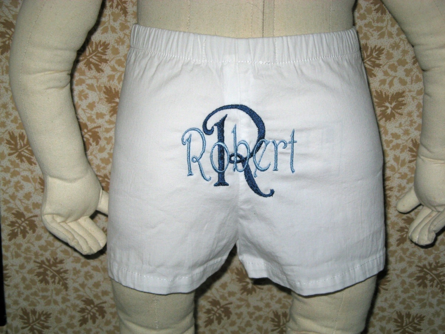 Personalized Baby Boys Boxer Diaper Cover Initial and Name