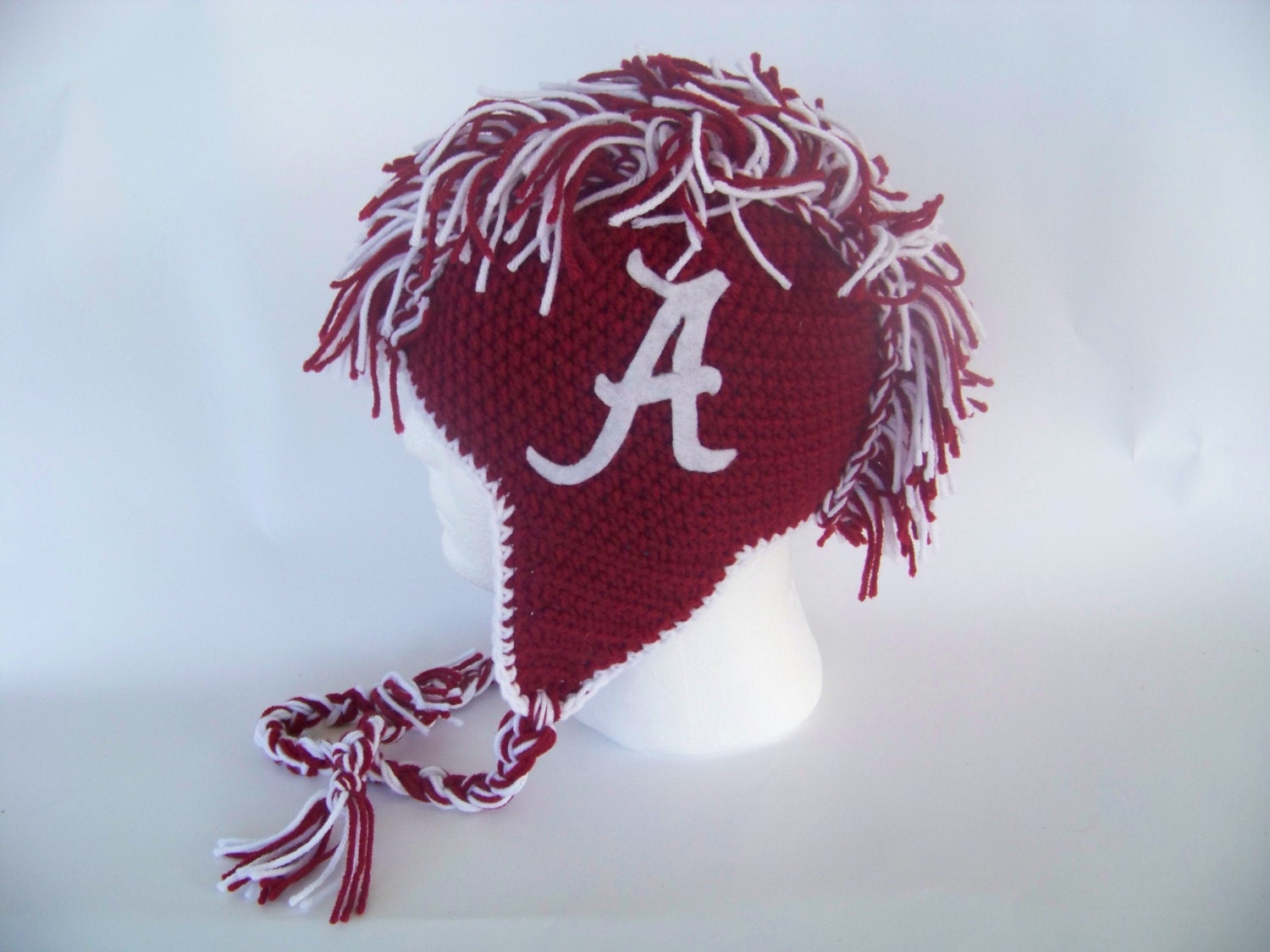 Alabama Crimson Tide Alabama Hat Crochet Mohawk by AWorldCreated