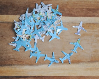 Small Atlas Airplane Cutouts (1") diecuts, punches, confetti, funfetti
