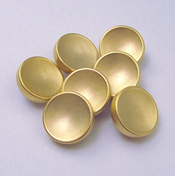 Brushed Gold Metal Blazer Buttons Set of 7 by SkeeterBitz on Etsy