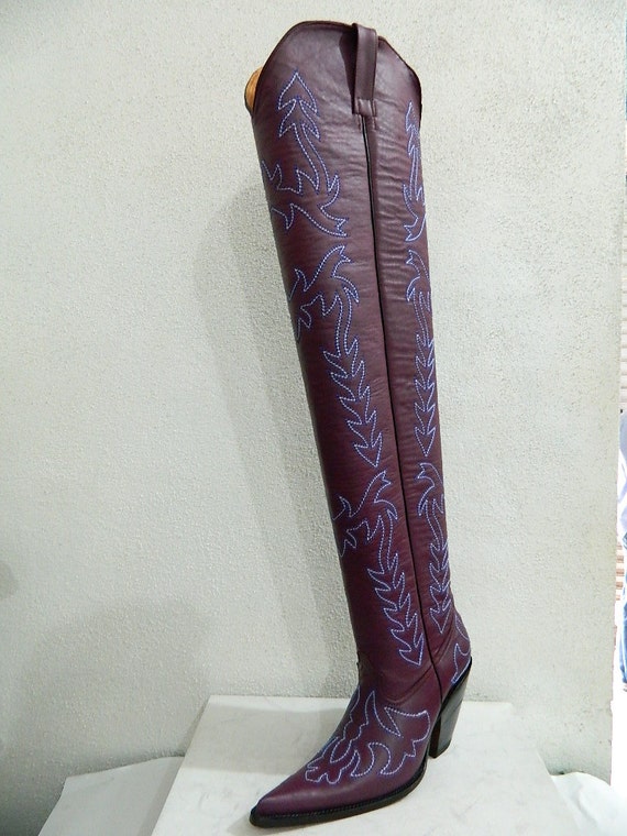 Crotch high cowboy boots 37 tall shaft men high heels up