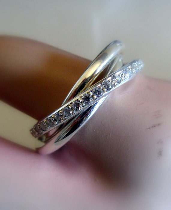 Fine Jewelry Russian  Wedding Bands  Trinity by Amallias on Etsy