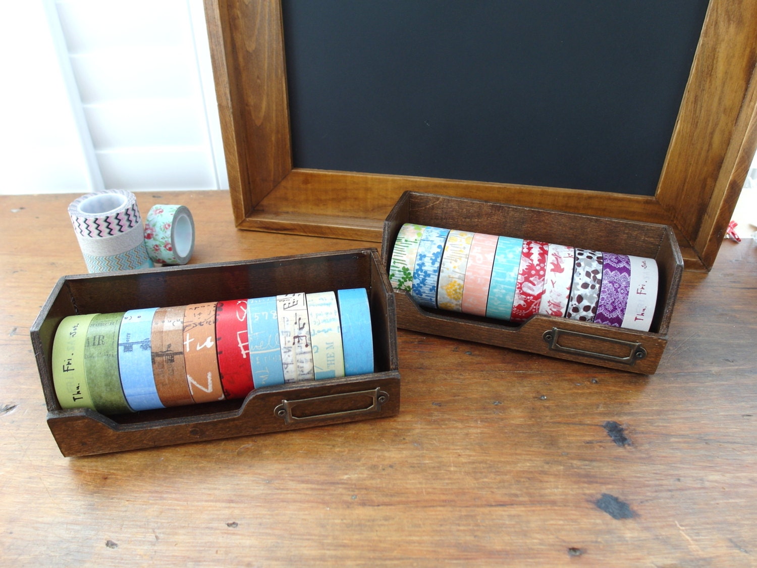 Washi Tape Organizer Masking Tape Holder Storage by chickydoddle