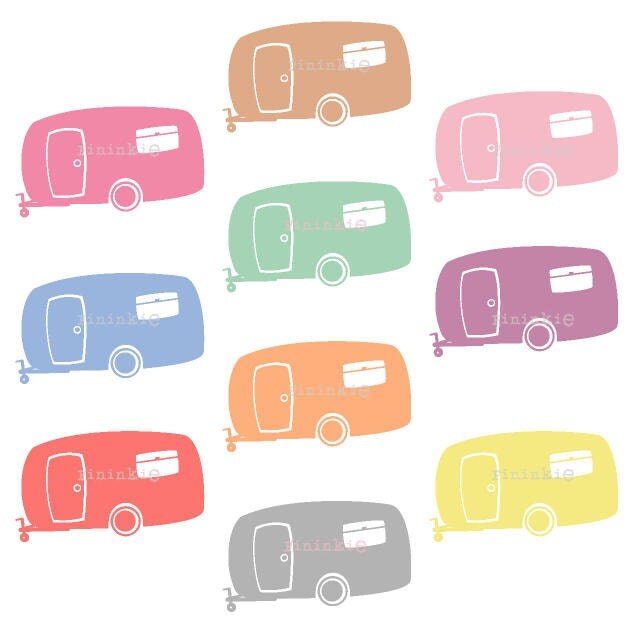 Retro Clipart Summer Camping Clip Art Camper Caravan RV Digital Instant Download Commercial Use Retro Clipart Summer Camping Clip Art Camper Caravan RV Digital Instant Download Commercial Use