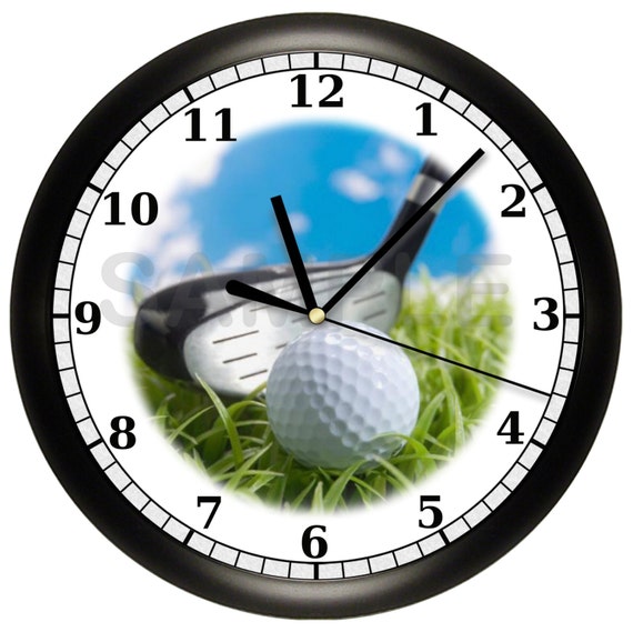 Golf WALL CLOCK by cabgodfrey on Etsy