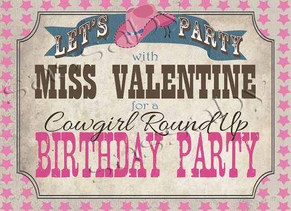 Wild West Cowgirl Party Sign - INSTANT DOWNLOAD - DIY Editable & Printable Birthday Decorations by Sassaby Il_570xn