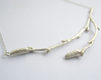 Twig Necklace, nature necklace, woodland necklace.