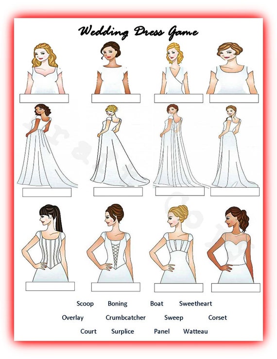 Bridal/Wedding Shower Game Wedding Dress Game What is the