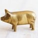 Golden Piglet - Brass Pig Figure