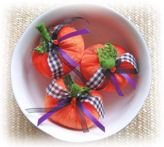 Halloween Pumpkins Bowl Fillers Ornies Pincushions