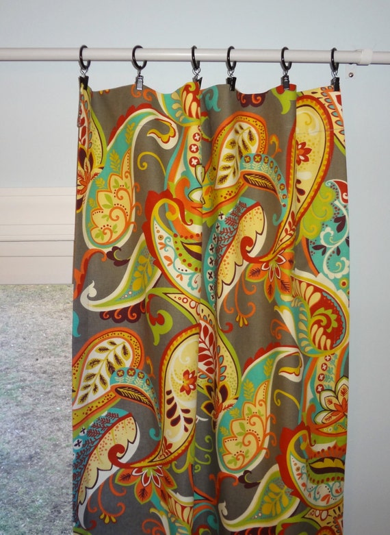 Curtain Panels Paisley Multi Color Curtain Panels by HomeLiving