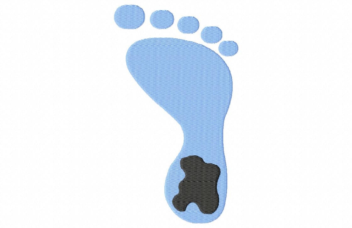 Footprint Tar Heel Machine Embroidery Design 12 Sizes
