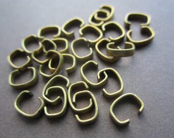 Vintage Raw Brass Connectors With Nice Patina 25Pcs.