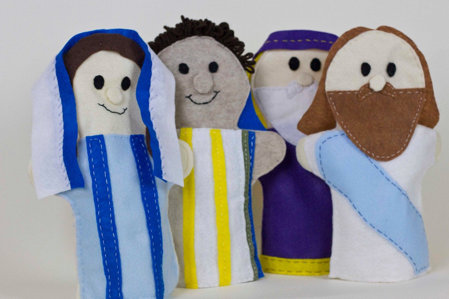 Biblical Felt Puppets Jesus abraham and joseph. Special