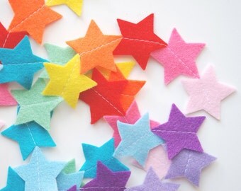 Felt Garland - Rainbow Stars