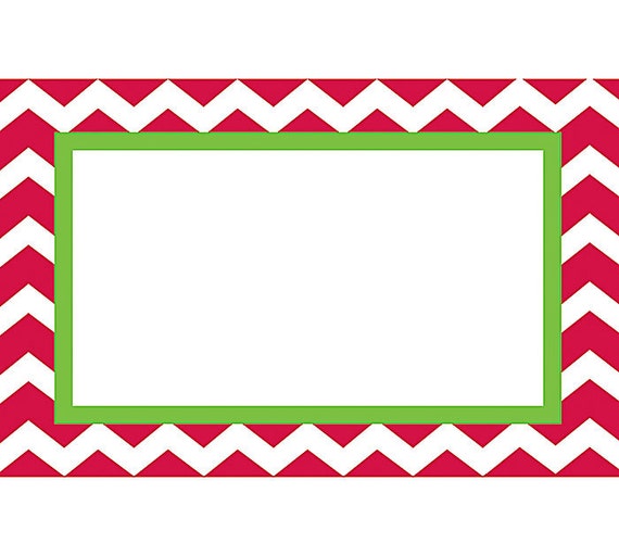 50 Christmas Chevron Print Florist Blank Enclosure