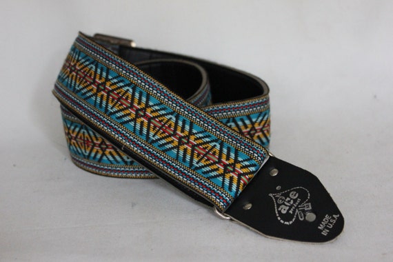 Boho vintage Strap Ace strap Blue guitar Vintage etsy Guitar Boho vintage Strap Ace strap Blue guitar Vintage etsy Guitar