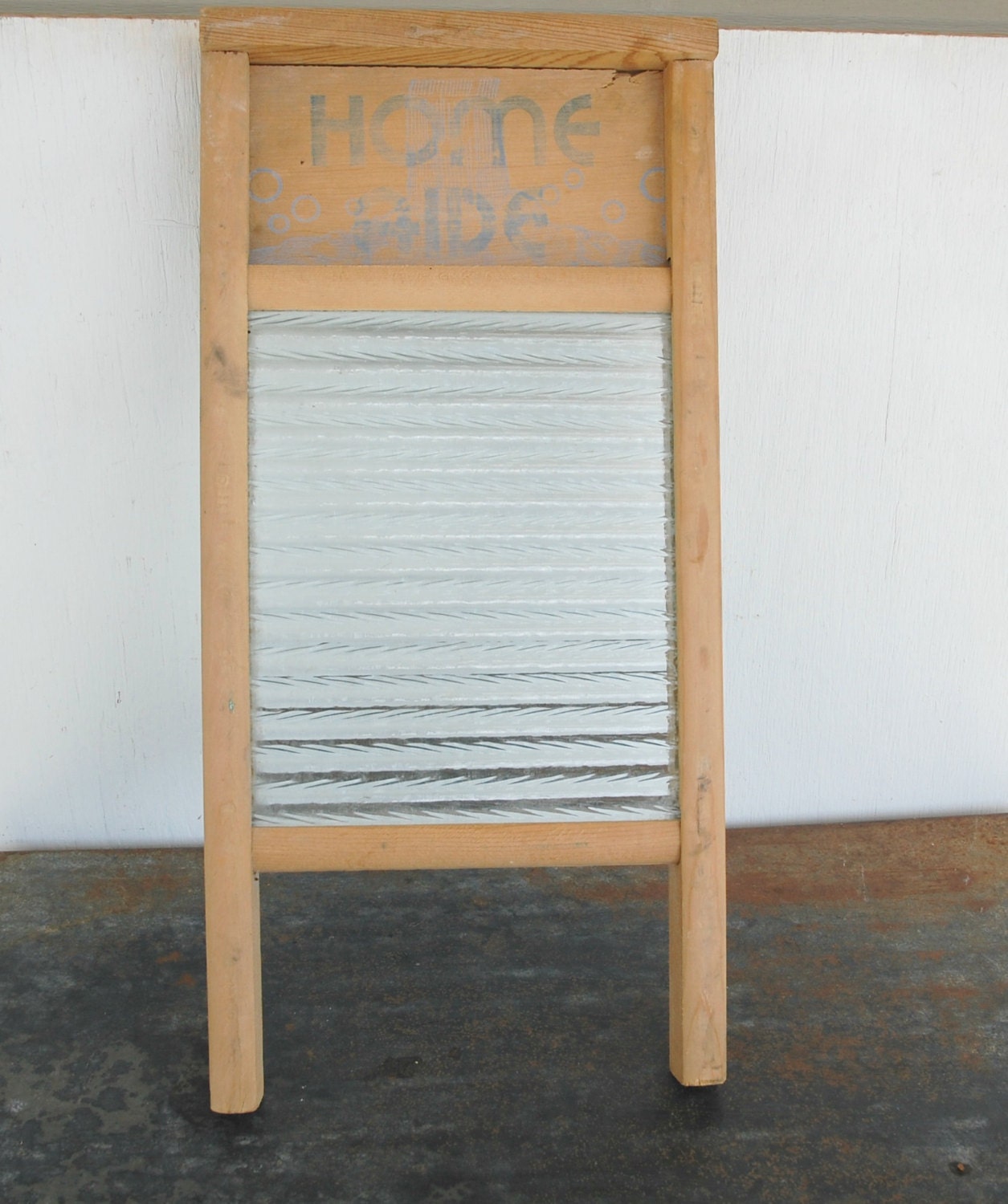 Vintage Glass Washboard Home Aide by Columbus Washboard Co.