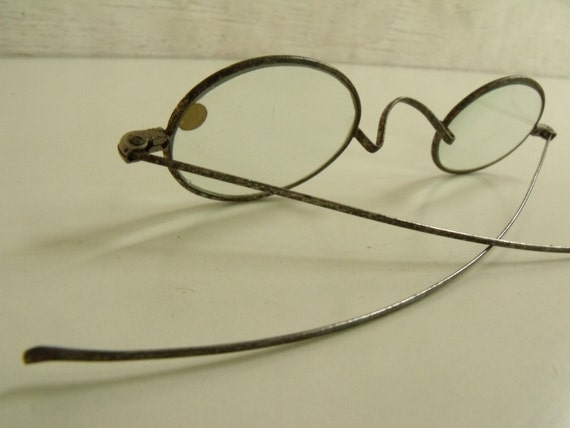 Items Similar To Spectacles Antique Wcase 1900 Eyewear Glasses Straight Temple Flexible On Etsy 