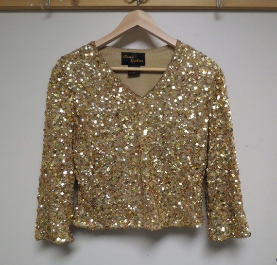 gold dressy tops