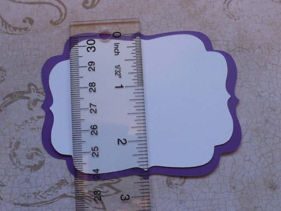 2 size Die cut Shapes for Layering Purple Passion colors