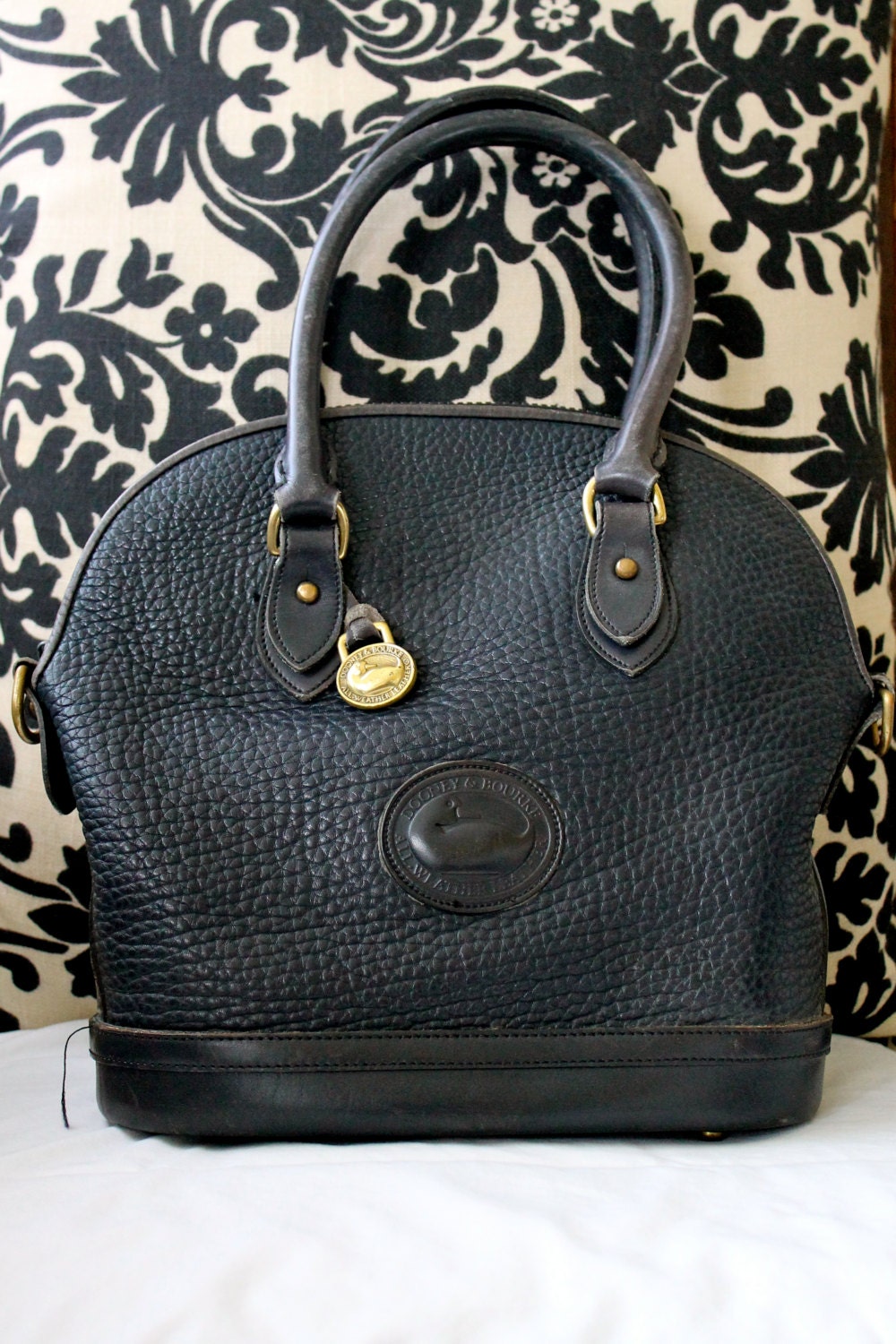 Vintage 1980s Navy Blue Dooney And Bourke Purse