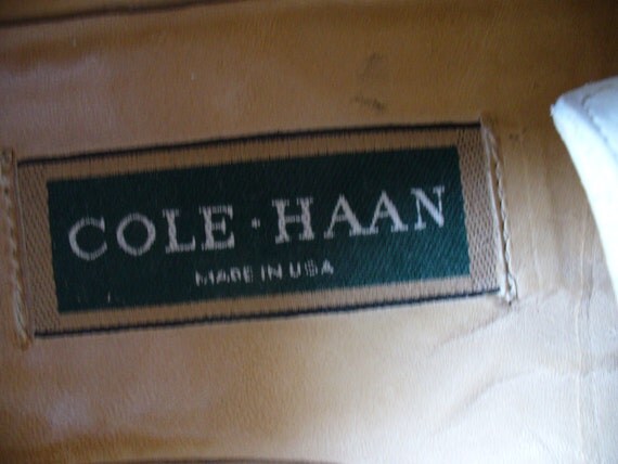 Vintage Cole Haan White Wingtip Bucks Size 8.5 US
