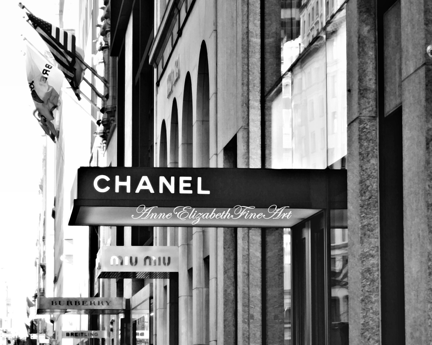 NYC Madison Ave CoCo Chanel Chanel Print Fashion