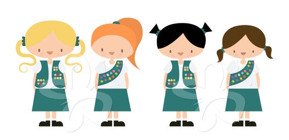 Girl Scouts Clip Art Clipart Set - Commercial and Personal use
