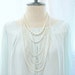 Carrie Bradshaw Pearl Vintage Style Pearl Necklace Stacked Multi Layered Pearls Necklace Bold Dramatic Whimsical Romantic - SATC Galore