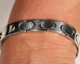 Vintage 70s Taxco Bracelet Sterling Bracelet Modernist Bracelet Stamped