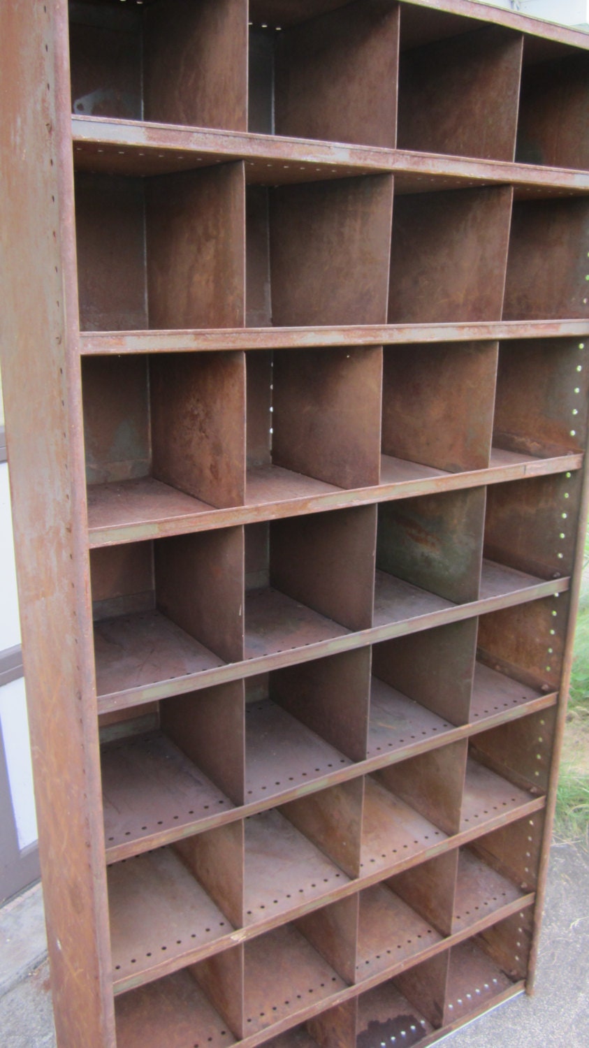 Antique Industrial Shelving Unit Nesting Box by