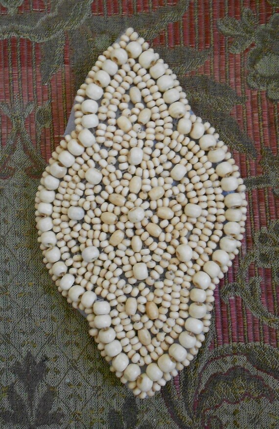 Wood Beaded Medallion Design Appliques