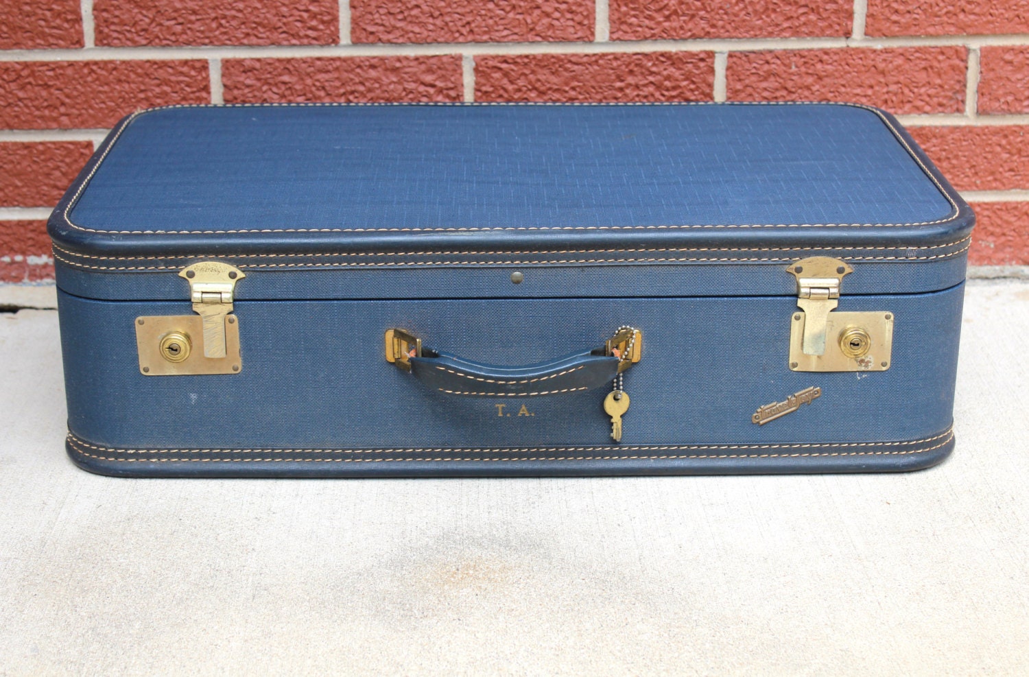 Vintage Luggage Suitcase Travel Joy by on Etsy