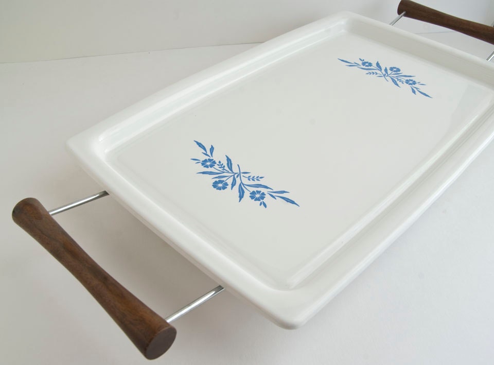 Corning Ware Broil Bake Tray with Stand, Corningware P35, Vintage