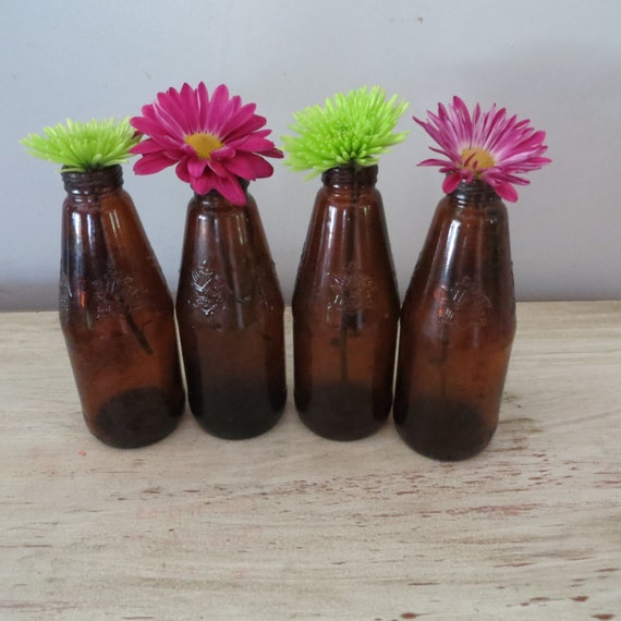 4 Vintage Amber Anheuser Busch Beer Bottle Beer by oZdOinGItagaiN
