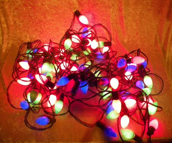 Vintage C9 Christmas Lights Soft Color Weatherproof 3 Sets