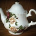 Elegant Raesuevic Hand Decorated Vintage Teapot- Fine Bone China