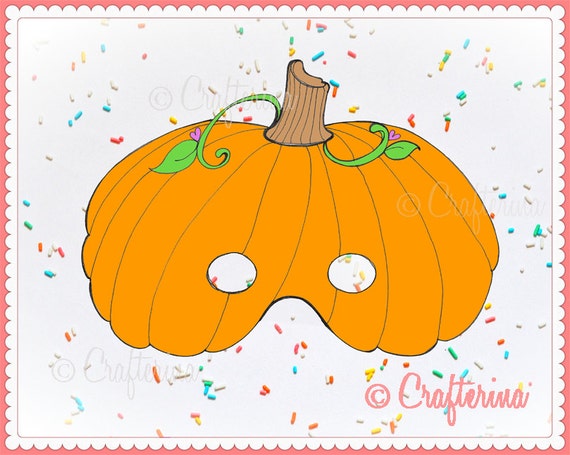 Pumpkin PDF Halloween Mask Printable DIY Craft Kit Party