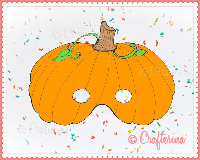 Pumpkin PDF Halloween Mask Printable DIY Craft Kit Party