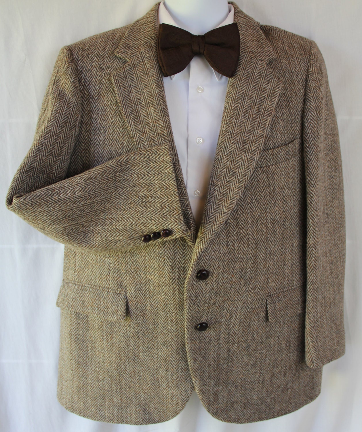 Vintage Harris Tweed Jacket / Dr Who / Sport Coat / Tweed