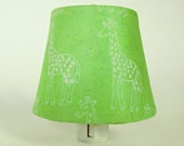 Lime Green Giraffe Night Light with White Details - Giraffe Nursery Night Light - Childrens Night Light - Bedroom Decor - Nursery Decor