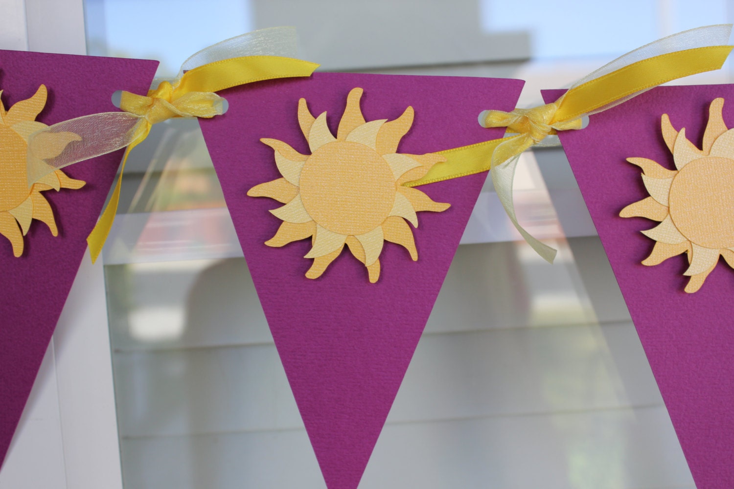 Tangled Party Sun Banner Birthday Party Rapunzel Banner