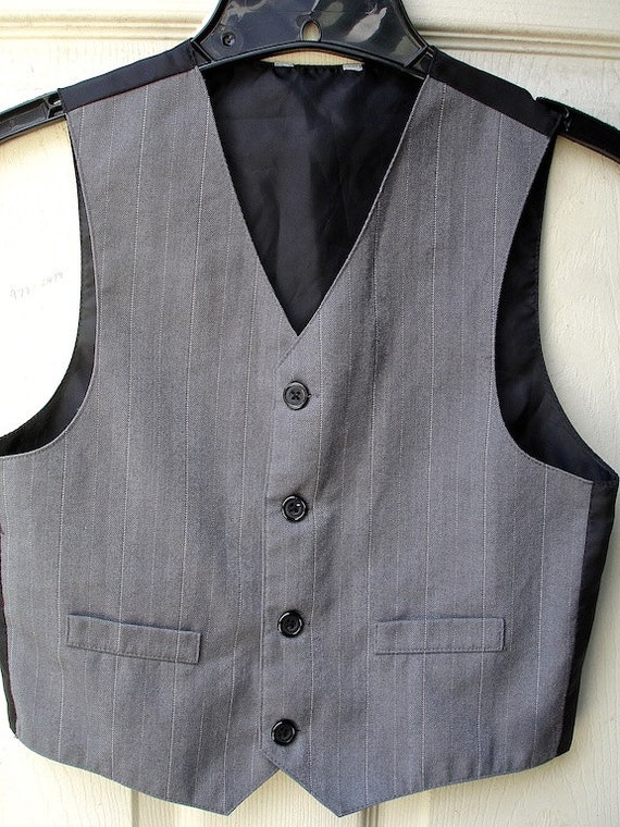 vintage grey pinstripe vest for boys grey vest grey with