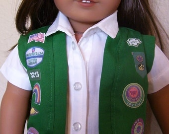 18 Inch Doll Clothes - Junior Girl Scout Vest or Sash