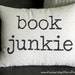 Book Junkie decorative pillow 12x16 with insert