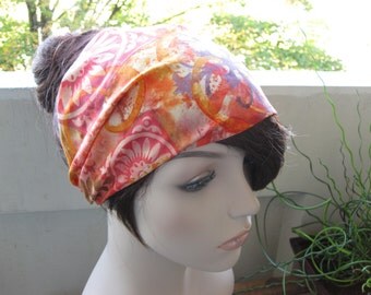 Mosaic Paradise Headband Womens Headband Boho Head Wrap Bandana Fabric Headband Hippie Hair Accessories Womens Gift for Her, Gift Ideas