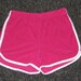 ROLLER GIRL // Hot PINK Terry Cloth Shorts 80's White Sexy Summer Beach Vacation Pool Side Rollerskating Derby Size S M
