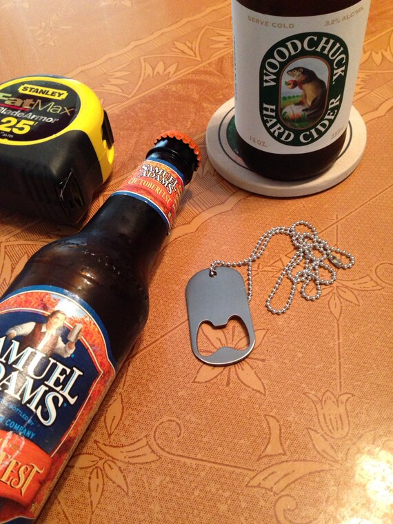 Bottle opener necklace on 24 aluminum ball by AmysCrazyHorse