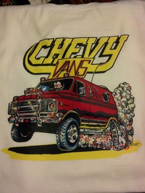 Vintage Chevy Van Tshirt by King George ll by SupporttheArts